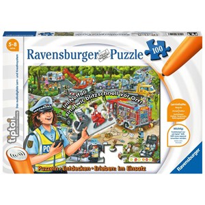 Ravensburger (00554) - "Entdecken, Erleben, im Einsatz (German)" - 100 pieces puzzle