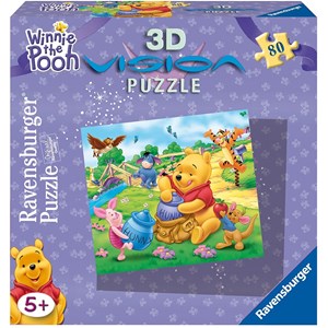 Ravensburger (09121) - "Winnie the Pooh and His Honey" - 80 pieces puzzle
