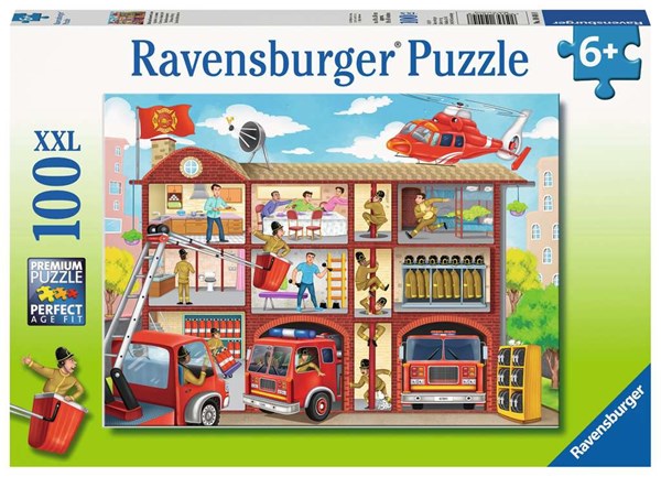 Ravensburger (10404) - "Fire Station" - 100 pieces puzzle
