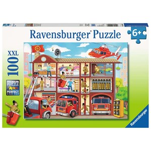 Ravensburger (10404) - "Fire Station" - 100 pieces puzzle