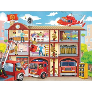 Ravensburger (10404) - "Fire Station" - 100 pieces puzzle