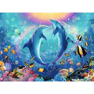 Ravensburger (14811) - "Dolphins" - 500 pieces puzzle