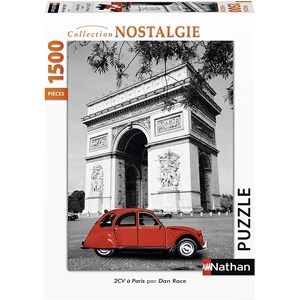 Nathan (87797) - "Citroën 2 CV in Paris" - 1500 pieces puzzle