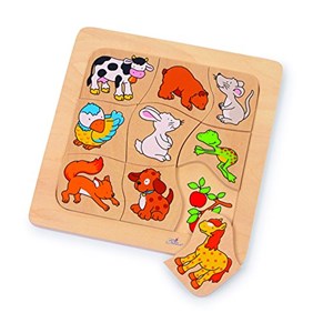 Goki (56880) - "Who Eats What" - 9 pieces puzzle