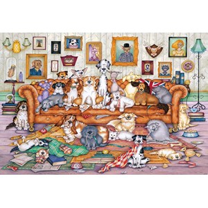 Gibsons (G3118) - Linda Jane Smith: "The Barker-Scratchits" - 500 pieces puzzle