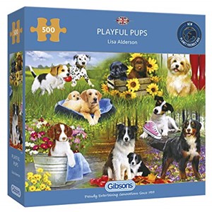 Gibsons (G3129) - "Playful Pups" - 500 pieces puzzle