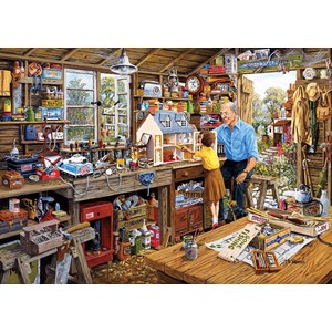 Gibsons (G3533) - Michael Herring: "Grandad's Workshop" - 500 pieces puzzle