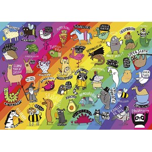 Gibsons (G3602) - Katie Abey: "Punimals" - 500 pieces puzzle
