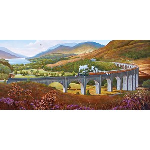 Gibsons (G4037) - Mike Jeffries: "Glenfinnan Viaduct" - 636 pieces puzzle