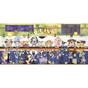 Gibsons (G4049) - Linda Jane Smith: "Fido's Coffee Bar" - 636 pieces puzzle