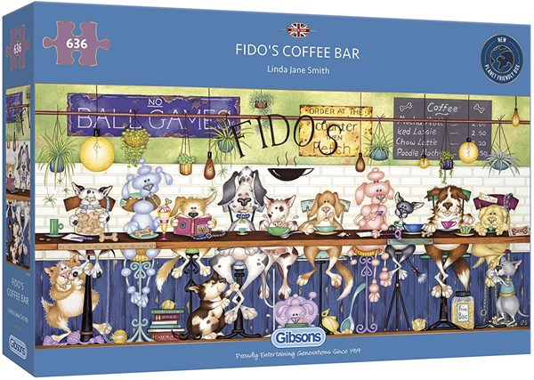 Gibsons (G4049) - Linda Jane Smith: "Fido's Coffee Bar" - 636 pieces puzzle