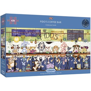 Gibsons (G4049) - Linda Jane Smith: "Fido's Coffee Bar" - 636 pieces puzzle