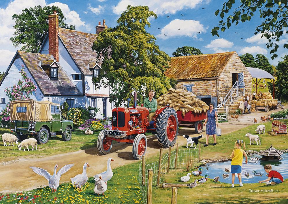 Gibsons The Farmer's Round 4 X 500 Pieces Jigsaw Puzzle: New store