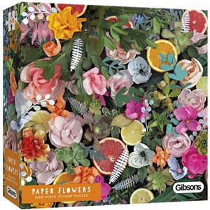 Gibsons (G6600) - Rachel Emma Waring: "Paper Flowers" - 1000 pieces puzzle
