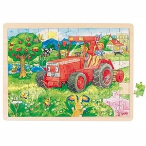 Goki (57655) - "Tractor" - 96 pieces puzzle