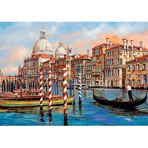 Trefl (10460) - "Afternoon in Venice, Canal Grande" - 1000 pieces puzzle