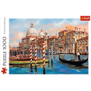Trefl (10460) - "Afternoon in Venice, Canal Grande" - 1000 pieces puzzle