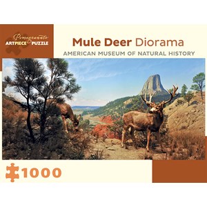 Pomegranate (AA941) - "Mule Deer Diorama" - 1000 pieces puzzle
