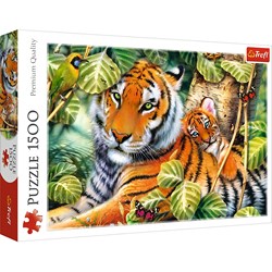 Trefl (26159) - "Two Tigers" - 1500 pieces puzzle