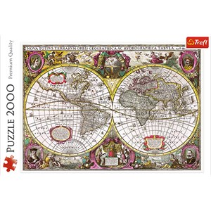 Trefl (27095) - "A New Land and Water Map of the Entire Earth, 1630" - 2000 pieces puzzle