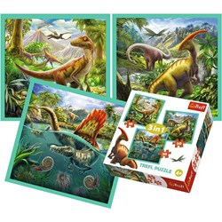 Trefl (34837) - "The extraordinary world of dinosaur" - 20 36 50 pieces puzzle