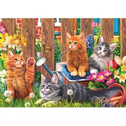 Trefl (37326) - "Kittens in the garden" - 500 pieces puzzle