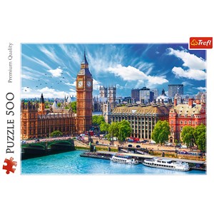 Trefl (37329) - "Sunny day in London" - 500 pieces puzzle