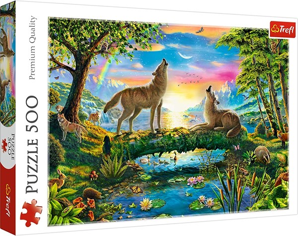 Trefl (37349) - "Wolves" - 500 pieces puzzle