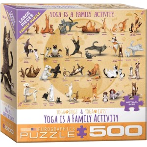 Eurographics (6500-5354) - "Yoga is A Family Activity" - 500 pieces puzzle