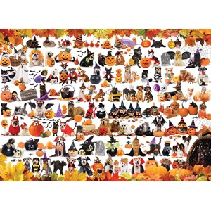 Eurographics (6000-5416) - "Halloween Puppies and Kittens" - 1000 pieces puzzle