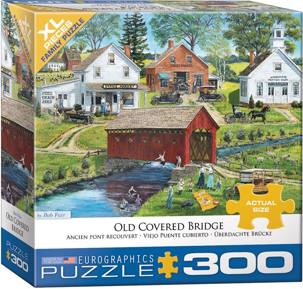 Eurographics (8300-5383) - Bob Fair: "Old Covered Bridge" - 300 pieces puzzle