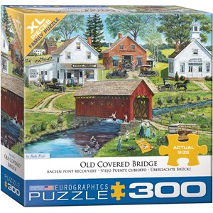 Eurographics (8300-5383) - Bob Fair: "Old Covered Bridge" - 300 pieces puzzle