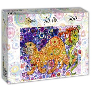 Grafika (t-00902) - Sally Rich: "Otters Catch" - 500 pieces puzzle