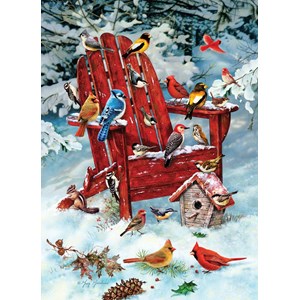 Cobble Hill (80069) - Greg Giordano: "Adirondack Birds" - 1000 pieces puzzle