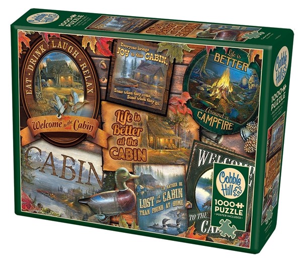 Cobble Hill (80040) - Sam Timm: "Cabin Signs" - 1000 pieces puzzle