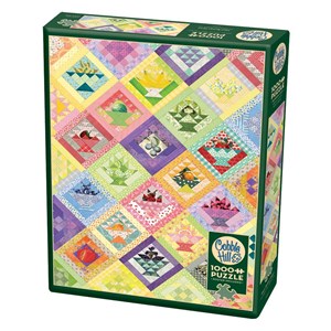 Cobble Hill (80267) - "Fruit Basket Quilt" - 1000 pieces puzzle