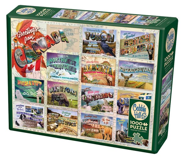 Cobble Hill (80260) - "Greetings from Canada" - 1000 pieces puzzle
