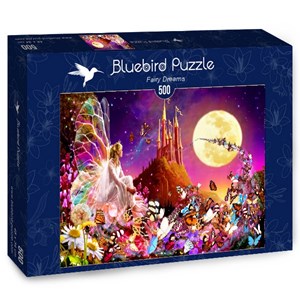 Bluebird Puzzle (70177) - Bente Schlick: "Fairy Dreams" - 500 pieces puzzle