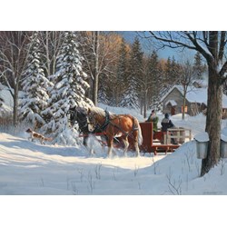 Cobble Hill (80067) - Douglas Laird: "Sugar Shack Horses" - 1000 pieces puzzle