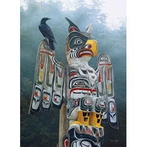 Cobble Hill (80085) - Terry Isaac: "Totem Pole in the Mist" - 1000 pieces puzzle
