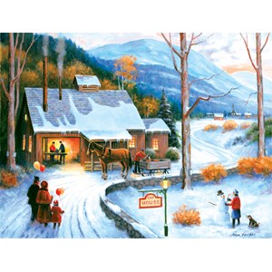 Ulmer Puzzleschmiede - Puzzle Winter-Genuss - Klassisches 1000 Teile Puzzle  für die kalte Jahreszeit - Motiv aus der Weihnachtsbäckerei fürs Puzzeln