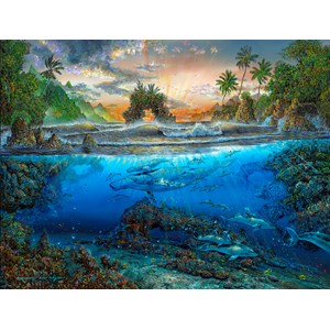 SunsOut (80168) - Robert Lyn Nelson: "Secret Cove" - 500 pieces puzzle