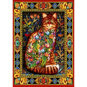 Bluebird Puzzle (70153) - "Tapestry Cat" - 1500 pieces puzzle