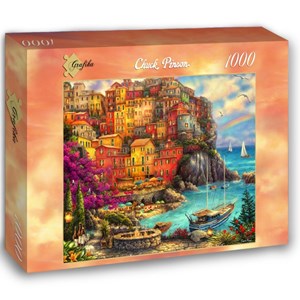 Grafika (02901) - Chuck Pinson: "A Beautiful Day at Cinque Terre" - 1000 pieces puzzle