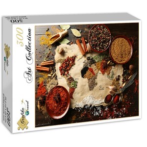Grafika (00985) - "World map in Spices" - 300 pieces puzzle