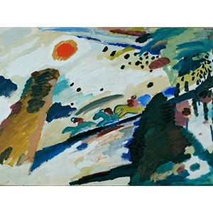 Grafika (00628) - Vassily Kandinsky: "Romantic Landscape, 1911" - 2000 pieces puzzle