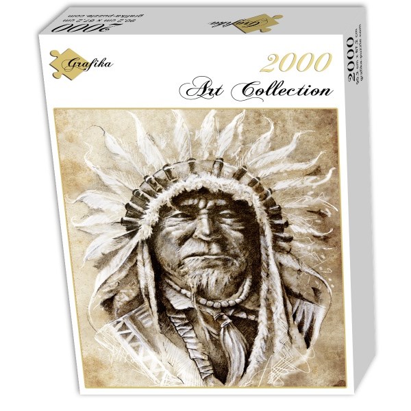Grafika (00651) - "Indian Chief" - 2000 pieces puzzle
