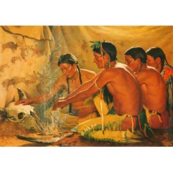 Grafika (00544) - Joseph Henry Sharp: "Prayer to the Spirit of the Buffalo, 1920" - 1000 pieces puzzle