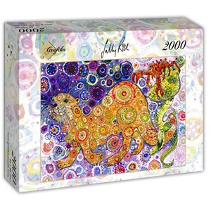 Grafika (t-00899) - Sally Rich: "Otters Catch" - 2000 pieces puzzle