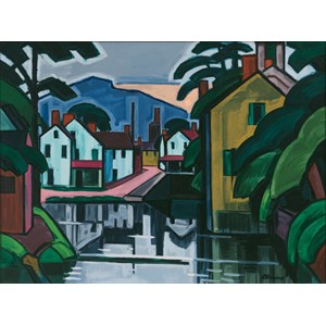 Grafika (00516) - Oscar Bluemner: "Old Canal Port, 1914" - 2000 pieces puzzle